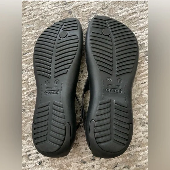 Crocs Sexi Serena Sandals Size 8 Black - Picture 6 of 8